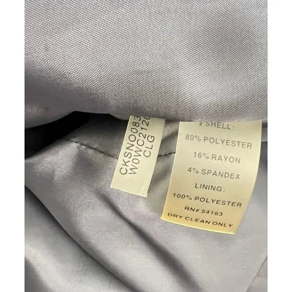 Calvin Klein Women's Gray Dress Pants 20W Straight Leg Polyester Blend - Picture 2 of 7